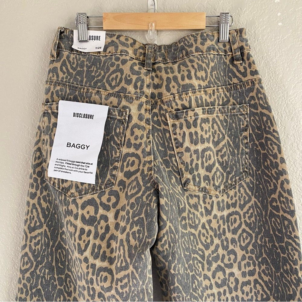 Leopard Print Flare Jeans - Picture 4 of 5